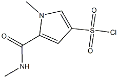 1-methyl-5-[(methylamino)carbonyl]-1H-pyrrole-3-sulfonyl chloride,,结构式