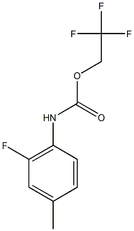 2,2,2-trifluoroethyl 2-fluoro-4-methylphenylcarbamate 化学構造式