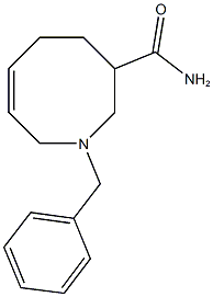 1-benzyl-1,2,3,4,5,8-hexahydroazocine-3-carboxamide 化学構造式