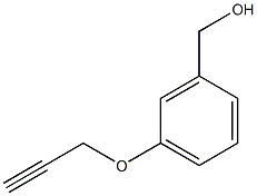 3-(2-プロピニルオキシ)ベンジルアルコール 化学構造式
