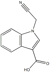 1-(cyanomethyl)-1H-indole-3-carboxylic acid 结构式