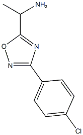 1-[3-(4-chlorophenyl)-1,2,4-oxadiazol-5-yl]ethan-1-amine,,结构式