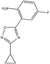 2-(3-cyclopropyl-1,2,4-oxadiazol-5-yl)-4-fluoroaniline, 1040333-74-1, 结构式