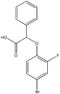 2-(4-bromo-2-fluorophenoxy)-2-phenylacetic acid,,结构式