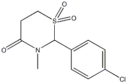 2-(4-chlorophenyl)-3-methyl-1$l^{6},3-thiazinane-1,1,4-trione,,结构式