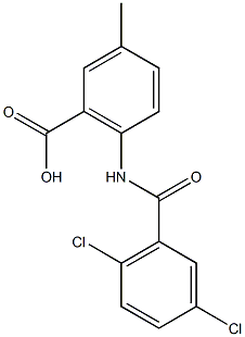 2-[(2,5-dichlorobenzene)amido]-5-methylbenzoic acid,,结构式