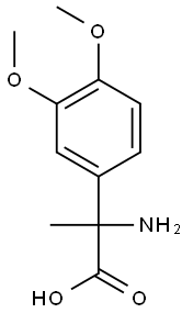 2-amino-2-(3,4-dimethoxyphenyl)propanoic acid 化学構造式