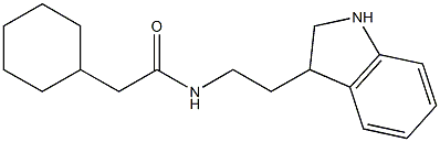 2-cyclohexyl-N-[2-(2,3-dihydro-1H-indol-3-yl)ethyl]acetamide, 1042654-05-6, 结构式