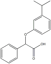 2-phenyl-2-[3-(propan-2-yl)phenoxy]acetic acid,,结构式