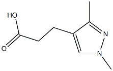 3-(1,3-dimethyl-1H-pyrazol-4-yl)propanoic acid Structure