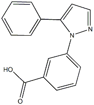 3-(5-phenyl-1H-pyrazol-1-yl)benzoic acid Struktur