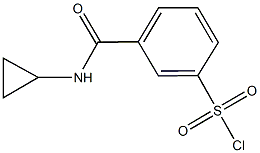 3-(cyclopropylcarbamoyl)benzene-1-sulfonyl chloride 结构式