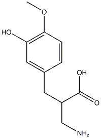 3-amino-2-[(3-hydroxy-4-methoxyphenyl)methyl]propanoic acid 结构式