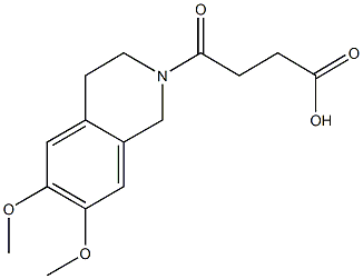 4-(6,7-dimethoxy-1,2,3,4-tetrahydroisoquinolin-2-yl)-4-oxobutanoic acid,,结构式