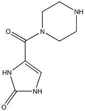 4-(piperazin-1-ylcarbonyl)-2,3-dihydro-1H-imidazol-2-one,,结构式