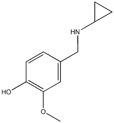 4-[(cyclopropylamino)methyl]-2-methoxyphenol,,结构式