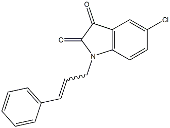 5-chloro-1-(3-phenylprop-2-en-1-yl)-2,3-dihydro-1H-indole-2,3-dione Structure