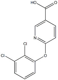 6-(2,3-dichlorophenoxy)pyridine-3-carboxylic acid,,结构式