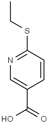 6-(ethylsulfanyl)pyridine-3-carboxylic acid 结构式