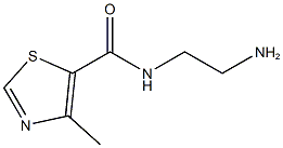 N-(2-aminoethyl)-4-methyl-1,3-thiazole-5-carboxamide 结构式