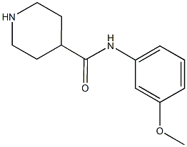 N-(3-methoxyphenyl)piperidine-4-carboxamide,,结构式