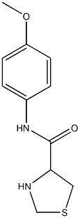 N-(4-methoxyphenyl)-1,3-thiazolidine-4-carboxamide,,结构式