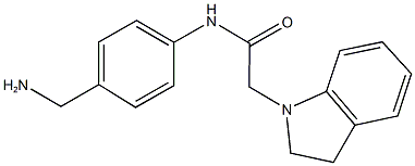  N-[4-(aminomethyl)phenyl]-2-(2,3-dihydro-1H-indol-1-yl)acetamide