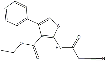 ethyl 2-[(cyanoacetyl)amino]-4-phenylthiophene-3-carboxylate Structure