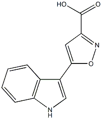 3-isoxazolecarboxylic acid, 5-(1H-indol-3-yl)- 化学構造式