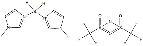 Bis(1-methyl-1H-imidazol-3-ium-3-yl)dihydroborate bis(trifluoromethylsulfonyl)amide Struktur
