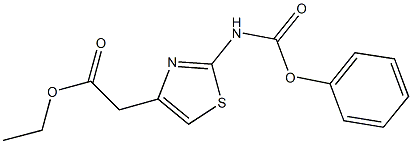 ETHYL {2-[(PHENOXYCARBONYL)AMINO]-1,3-THIAZOL-4-YL}ACETATE Struktur