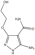 5-AMINO-3-(2-HYDROXYETHOXY)-1H-PYRAZOLE-4-CARBOXAMIDE,,结构式