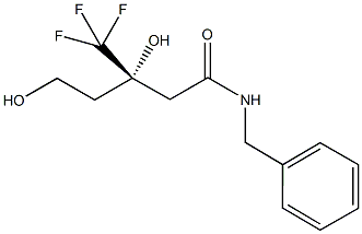 (3S)-N-BENZYL-3,5-DIHYDROXY-3-(TRIFLUOROMETHYL)PENTANAMIDE Struktur