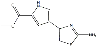 METHYL 4-(2-AMINO-1,3-THIAZOL-4-YL)-1H-PYRROLE-2-CARBOXYLATE,,结构式