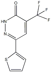 6-THIEN-2-YL-4-(TRIFLUOROMETHYL)PYRIDAZIN-3(2H)-ONE,,结构式