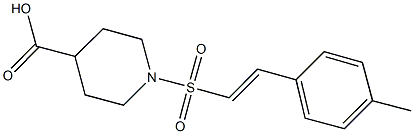 1-{[2-(4-METHYLPHENYL)VINYL]SULFONYL}PIPERIDINE-4-CARBOXYLIC ACID,,结构式