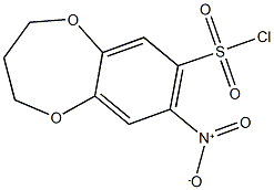 8-NITRO-3,4-DIHYDRO-2H-1,5-BENZODIOXEPINE-7-SULFONYL CHLORIDE Structure