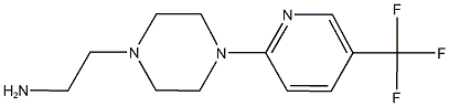 2-{4-[5-(TRIFLUOROMETHYL)PYRIDIN-2-YL]PIPERAZIN-1-YL}ETHANAMINE 结构式