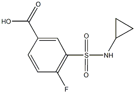 3-[(CYCLOPROPYLAMINO)SULFONYL]-4-FLUOROBENZOIC ACID Structure