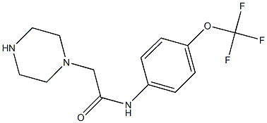 2-PIPERAZIN-1-YL-N-[4-(TRIFLUOROMETHOXY)PHENYL]ACETAMIDE 结构式