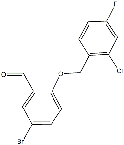 5-BROMO-2-[(2-CHLORO-4-FLUOROBENZYL)OXY]BENZALDEHYDE Structure