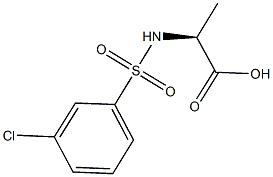 (2S)-2-{[(3-CHLOROPHENYL)SULFONYL]AMINO}PROPANOIC ACID Struktur