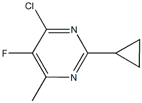 4-CHLORO-2-CYCLOPROPYL-5-FLUORO-6-METHYLPYRIMIDINE Struktur