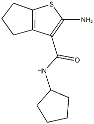 2-AMINO-N-CYCLOPENTYL-5,6-DIHYDRO-4H-CYCLOPENTA[B]THIOPHENE-3-CARBOXAMIDE,,结构式