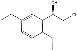 (1R)-2-CHLORO-1-(2,5-DIETHYLPHENYL)ETHANOL Struktur