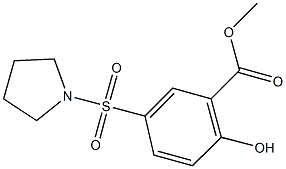 methyl 2-hydroxy-5-(pyrrolidin-1-ylsulfonyl)benzoate 化学構造式