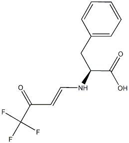 (2S)-3-phenyl-2-{[4,4,4-trifluoro-3-oxobut-1-enyl]amino}propanoic acid 化学構造式