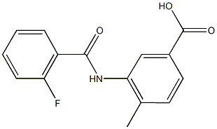 3-[(2-fluorobenzoyl)amino]-4-methylbenzoic acid|