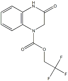 2,2,2-trifluoroethyl 3-oxo-3,4-dihydroquinoxaline-1(2H)-carboxylate Struktur