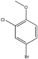 4-bromo-2-chloro-1-methoxybenzene 化学構造式